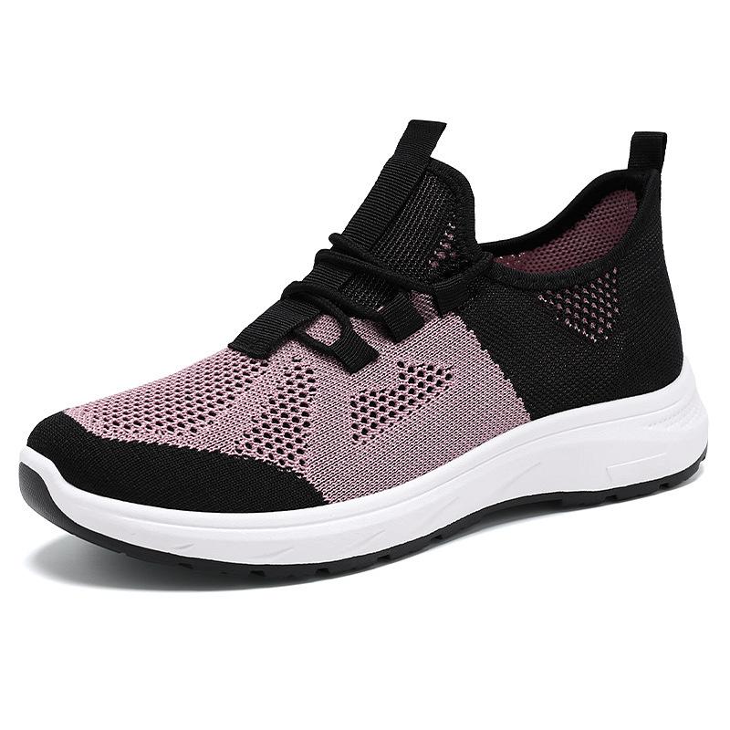 Women's Summer Running Casual Sports Hiking Shoes - Korean knitted mesh lightweight breathable non-slip wear comfortable wearing