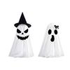 2 Pieces Draped Textile Ghosts Halloween Ghost Figurines Indoor
