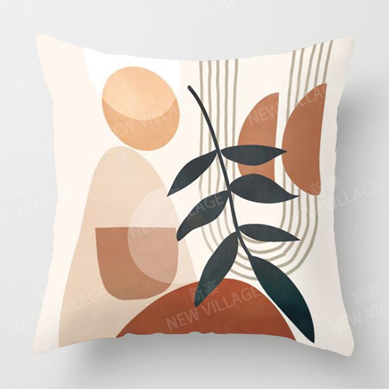 Nordic Modern Luxury Home Decor Autumn Pillowcase Sofa Cushion Cover 45X45Cm 45*45 50X50 60X60Cm 40X40 35X35 Abstract Geometric