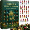 Tequila Advent Calendar 2025 for Adults Christmas Countdown with Miniature Spirits Xmas Celebration Surprise Box for Mom Dad Friend