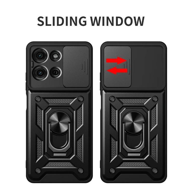 Camera Protect Case for Moto G75 G55 G35 G85 G04 G24 Power G34 G14 G54 G84 G13 G23 G53 G73 G32 G22 G30 Metal Ring Holder Cover