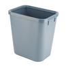 8L Rectangle Waste Bin Thicken Plastic Open Top Trash Can for Kitchen Bathroom Hotel Office Grey