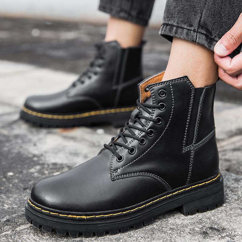Men's New Leather Outdoor Sports Shoes Casual Shoes Business Leather Board Shoes Boots