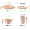 16Pcs Wheat Straw Dinnerware Set Eco Friendly Tableware Unbreakable Kitchen Cutlery Dishes Eating Cutlery Camping Service for 4