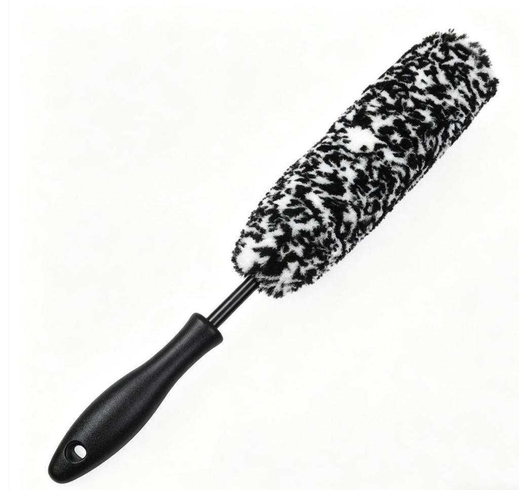 Gray Short Handle Tire & Wheel Cleaning Brush