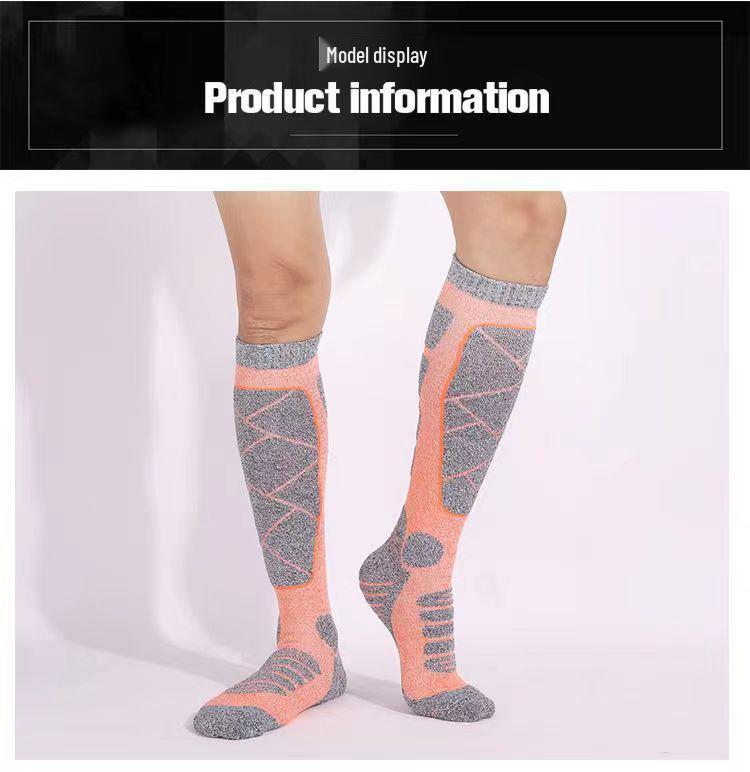 Unisex Quick-Dry Wool Ski Socks for Children and Adults - Warm, Long, and Ideal for Outdoor Sports