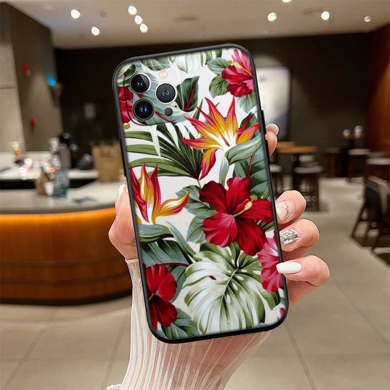 NH24 Flowers rose Pink New High-End Shell Phone Case for iPhone SE X XS XR 16E 17 11 Pro Max 8 7 6 6s Plus Air