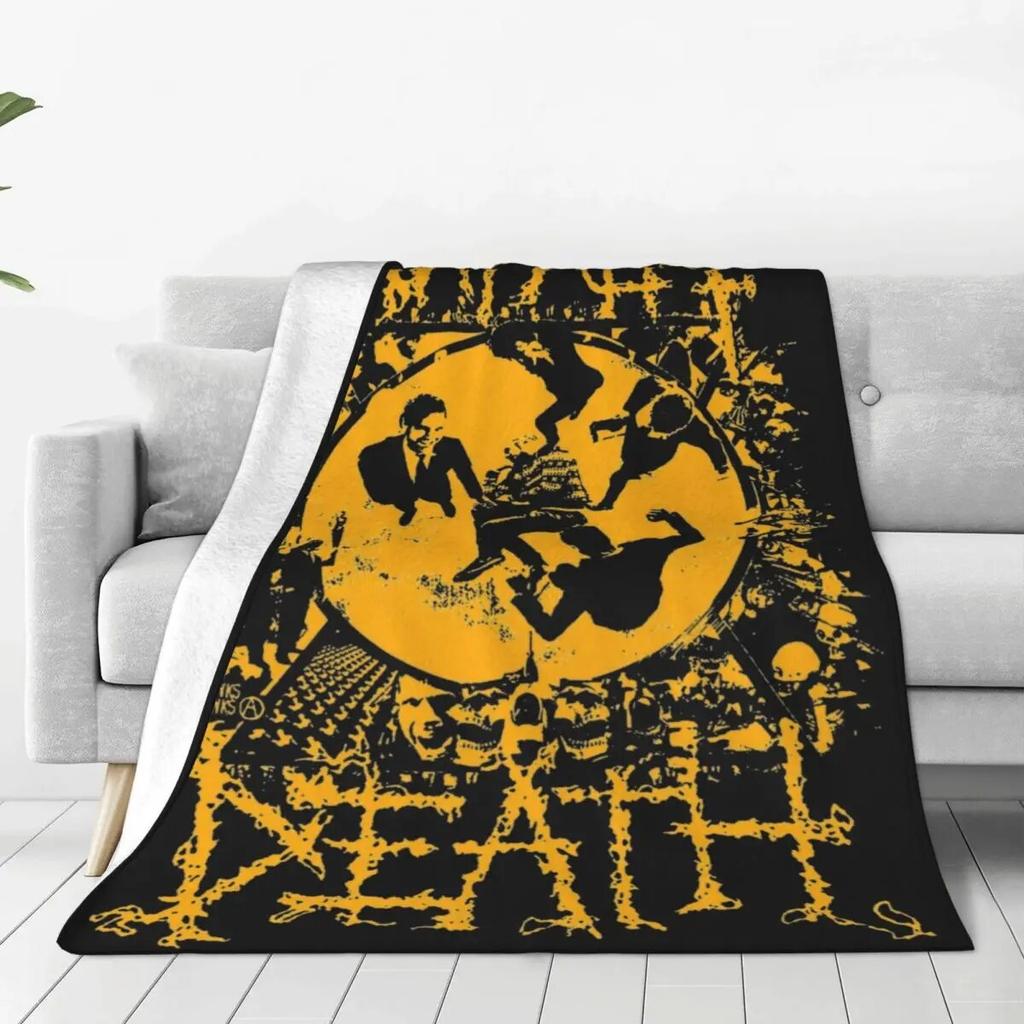 Konfor Napalm Ölüm Müzik Grubu Battaniye Merch Ev Dekoratif Death Metal Atmak Battaniyeler Açık için Hafif Ince Polar