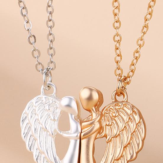 1 Pair Hug Couples Necklace Set Women Men Affectionate Hugging Pendant Love Snuggle Couple Matching Necklace Jewelry Anniversary Gift