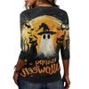 Women's Casual Loose Fit Short Sleeve T-Shirt Round Neck Lightweight Halloween Graphic Top for Everyday Wear