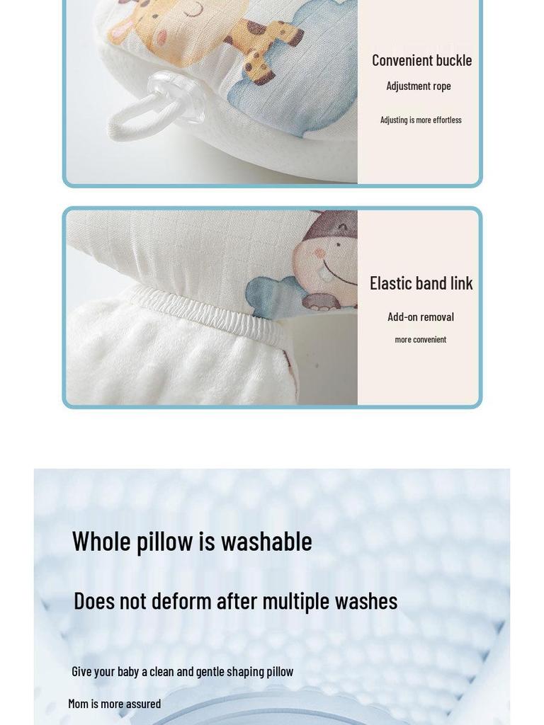 Anti-Flat Head Baby Pillow for Infants (0-12 Months) - Soothing, Shaping, Anti-Startle Pillow