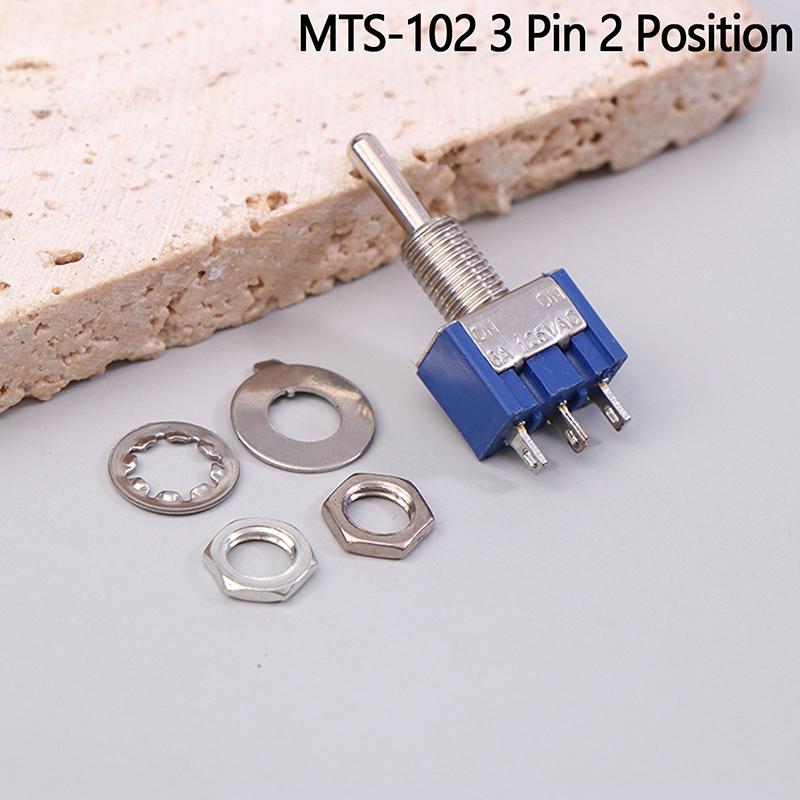 

1Pc Mini Toggle Switch 3 Position 2 Position 3-Pin 6-Pin On Off On Dpdt Dpst 6A 125Vac 3A 250Vac Latching Flat Handle For Car A