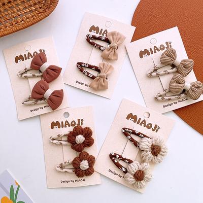 Niedliche Blume Schleife Haarnadeln Frauen Mädchen Kinder Haarspangen Schleifen Haarspangen Accessoires Haarklammern Kopfschmuck Kopfbedeckung Ornamente