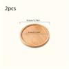2Pcs/Wooden Tray Round Wooden Tray Japanese-Style Oval Beech Wood Small Wooden Plate Milk Snack Tray Presentation Tray