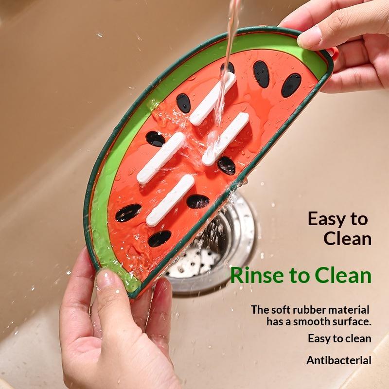 Silicone Pot Lid Drain Mat Non-slip Heat Insulation Board Holder Pineapple Watermelon Shape Multifunctional Spatula Storage Mat