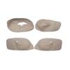 Beige Microfiber Leather Car Interior Door Armrest Panel Cover - 1 Set