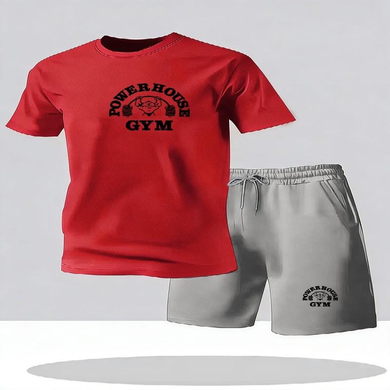 Men's set 2026 summer men's clothing casual T-shirt+shorts two-piece set men's short sleeved breathable sports set two-piece set