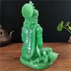 Jadefarbene Hanuman-Statue Hindu Ganesha Affengott Buddha Figur Skulptur Zimmer Büro Haus Dekoration Indien Feng Shui Handwerk