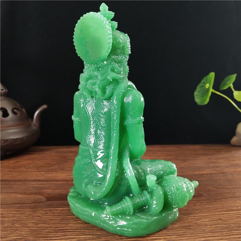 Jadefarbene Hanuman-Statue Hindu Ganesha Affengott Buddha Figur Skulptur Zimmer Büro Haus Dekoration Indien Feng Shui Handwerk