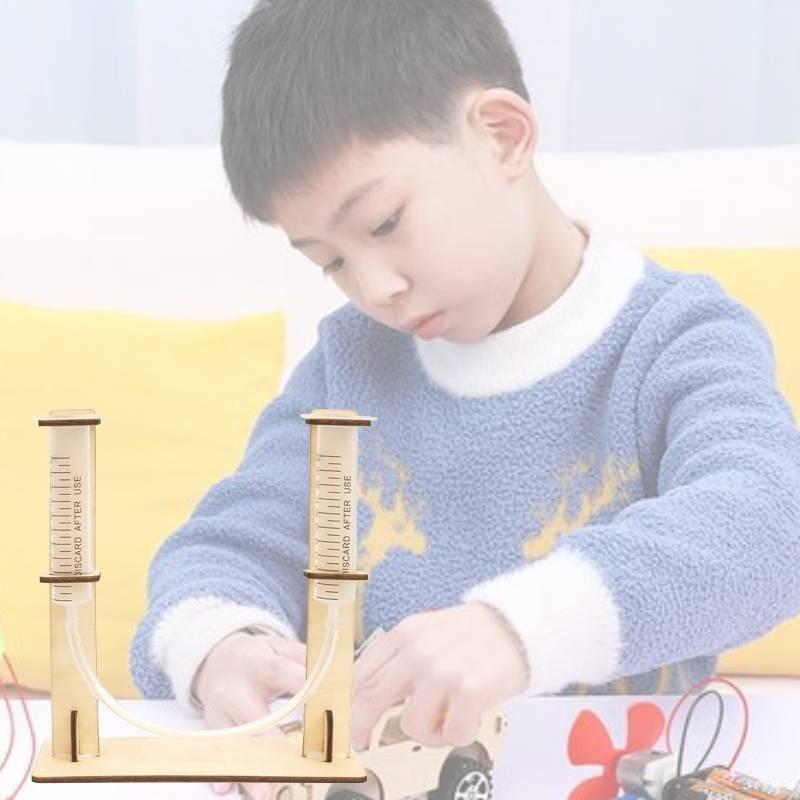 Educational Stem Diy Wooden Pipe Level Indicator Kit For Elementary Students Handmade Material Pack