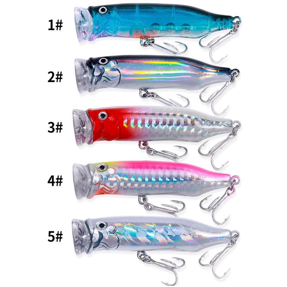 10g Woblery Topwater 5 Kolorów 7cm ABS+Stal Nierdzewna