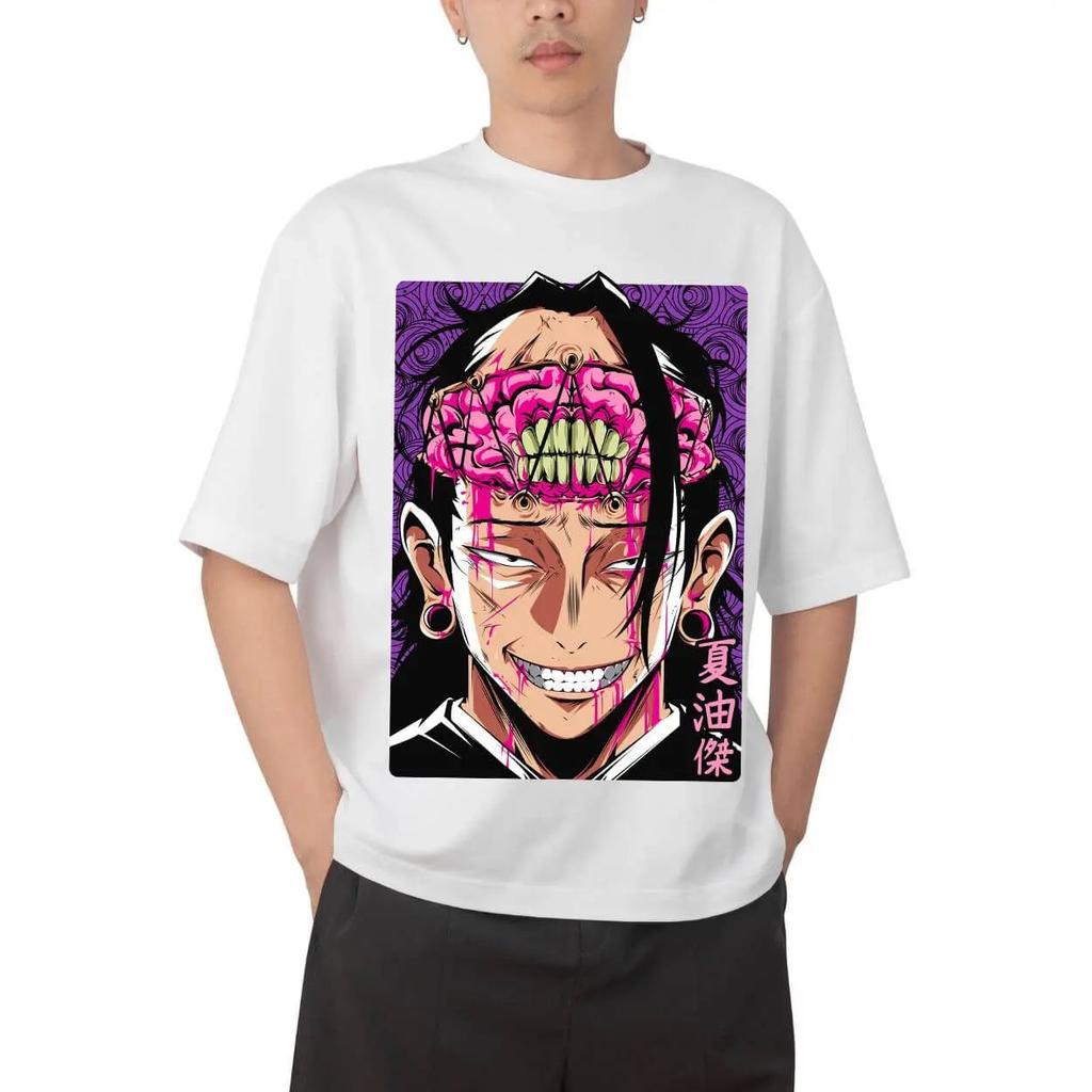 Jujutsu Kaisen Megumi Fushiguro Anime Black T-Shirt Comfortable Fashion Vintage Double-Sided Band Graphic Print Women And Men T-shirts
