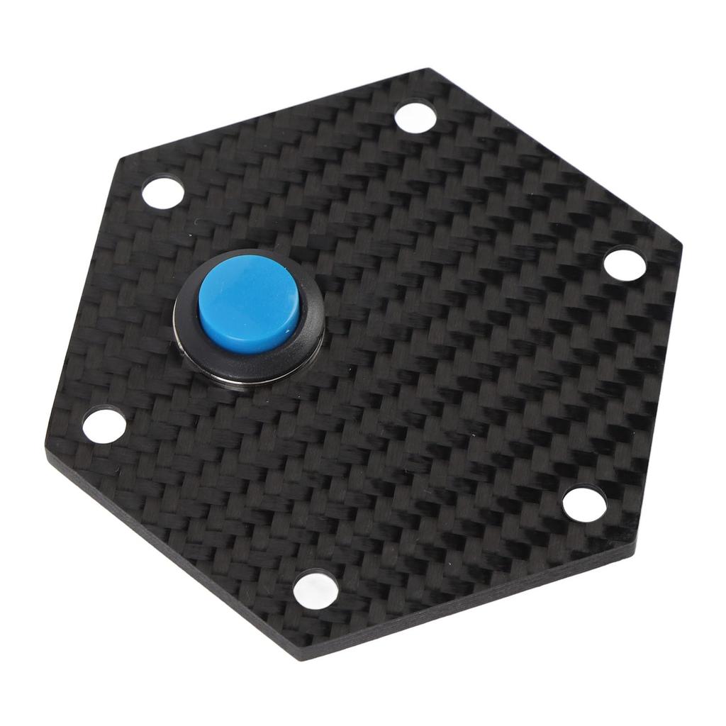 6 Holes Steering Wheel Horn Cover Carbon Fiber Stylish Appearance Steering Wheel Center Cap