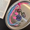 Mini Barbell Plates Key Chain Colorful Simulation Dumbbells Keyring Fitness Series Pendant  Gifts