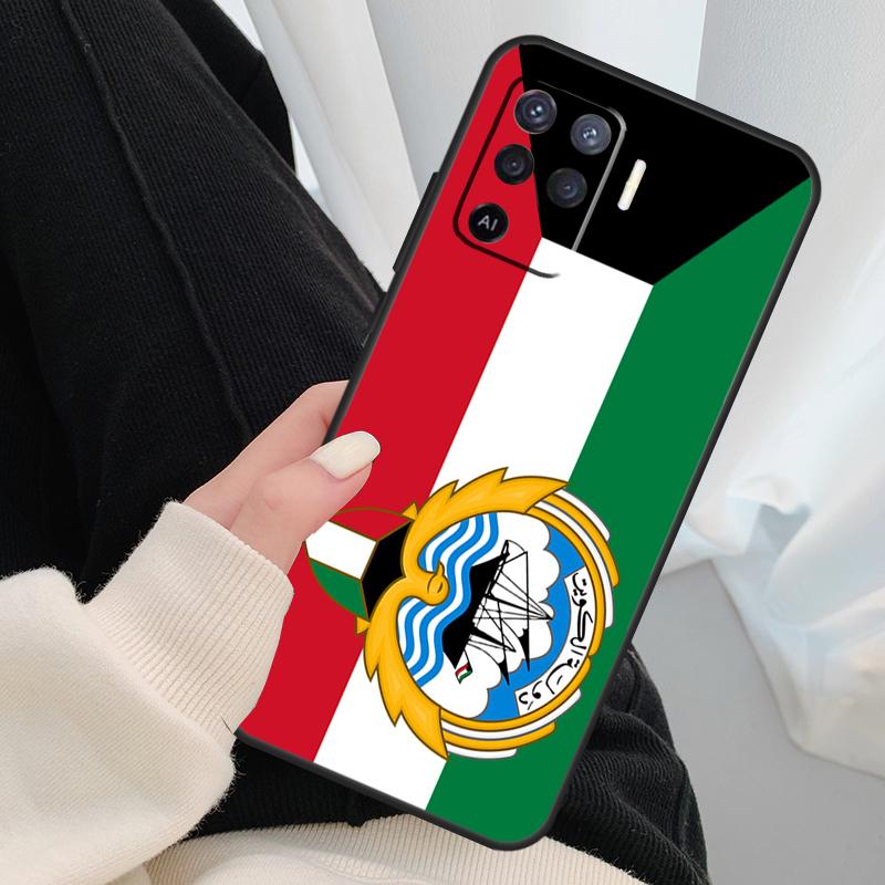 Kuwait Flag Case For Oppo A54 A74 A94 A18 A57 A17 A77 A38 A58 A78 A98 A80 A60 A40 A96 A76 A16 A15 A5 Pro