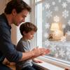 Christmas Snowflake Window Flowers PVC Electrostatic Stickers for Glass Reusable Winter Decorative Stickers