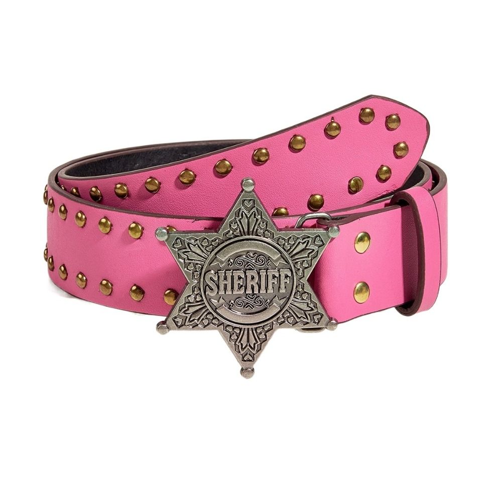 Wide Side Y2k Style Waist Belt Rivet Trouser Decoration Elegant Star PU Leather Belt Female/Girls