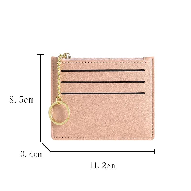Kortinnehavare Smal Bank Kreditkort ID-kort Myntpåse Fodral Väska Plånbok Organizer Kvinnor Män Tunn Affärskortsplånbok Fickor
