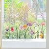 Aquarell Sommer Schmetterling Blume Landschaft Selbstklebender Fensteraufkleber Beidseitig Sichtbares Glasdekor für Schaufenster