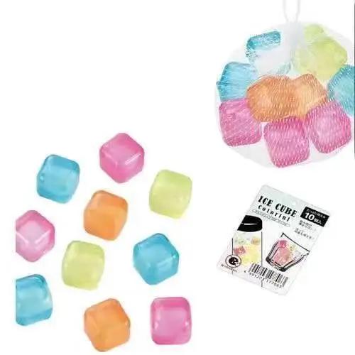 Japanese Creative Ice Cubes Edible Grade Non Melting Recyclable 10 Pcs Ice Cubes Frozen Beverage