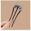 Chinese Style Beaded Three Teeth Hair Comb Elegant Retro Hairpin Daily Hanfu Cheongsam Hair Accessories