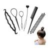 YFFSFDC Hair Arranging Stick Kururinpa Magic Hair Styling Tool 6 Types Set of 6 Kami Shaping Pony Arranging Stick Hair Comb Hair Bun Hair Shaping