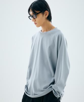 Piali Supima Silket Raglan T-Shirt (Grayish Blue)