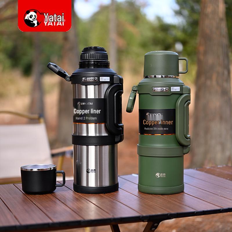 304 Stainless Steel Insulated Travel Mug with Handle - Large Capacity, Double-Layer Sports Water Bottle
