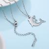 Cute Stainless Steel Dolphin Necklace Pendant Sea Animal Charms Ocean Beach Summer Jewelry for Women Dolphin Pendant Necklace