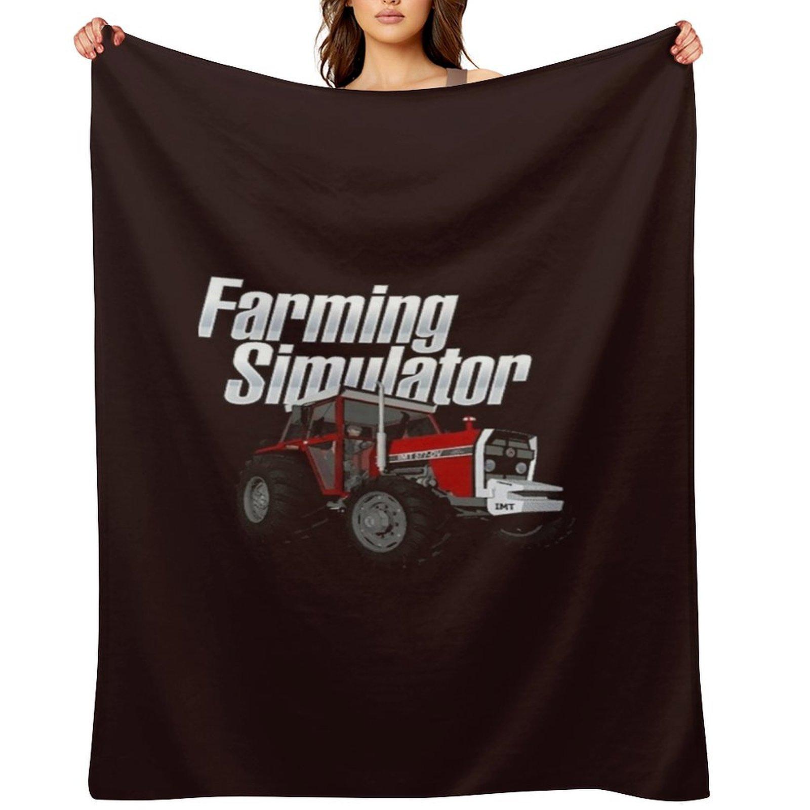 Farming simulator Throw Blanket Summer funny gift Blankets Sofas Of Decoration Kid S Blankets 30x40in