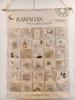 Ramadan Advent Calendar for Muslim Islamic Kid Kareem Wall Hanging Home Decoration 30 Day Countdown Calendar Eid Ornament