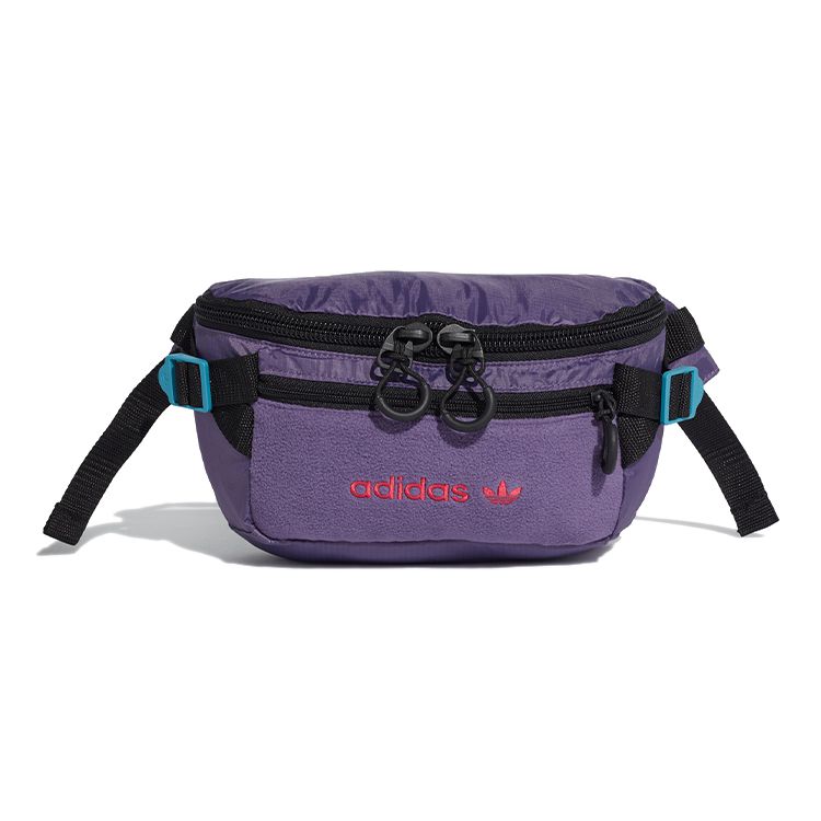 Adidas Originals Trefoil Letter Logo Functional Trendy Polyester Shoulder Crossbody Chest Waist Bag Unisex bags Purple GD5001 Purple