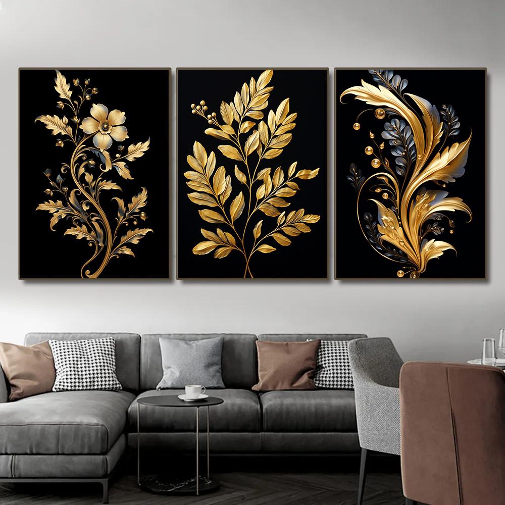 1pcs Canvas Painting Dark Golden Flower Wheat Canvas Painting Decorative Paintings Wall Decor Art Mural Wall Decoration for Home No Frame