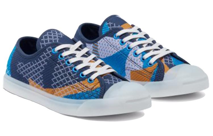 Converse Jack Purcell LP Open Ended Smiley Low Top Skateboard Shoes Unisex Blue Multicolor 570578C