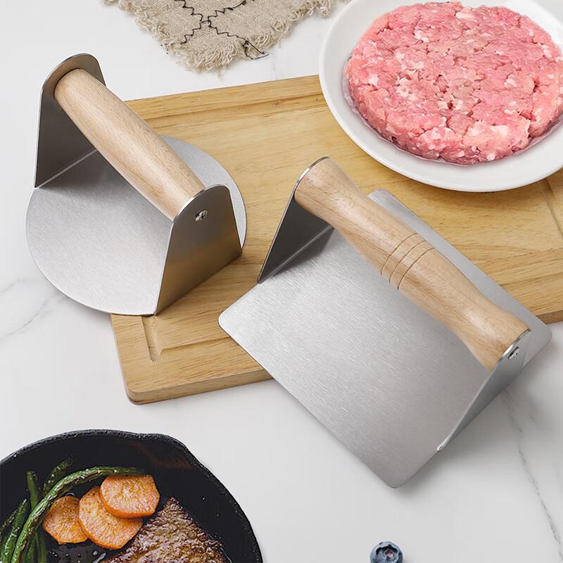 ZISIZ 430 Edelstahl Quadratische Fleisch- & Burgerpresse