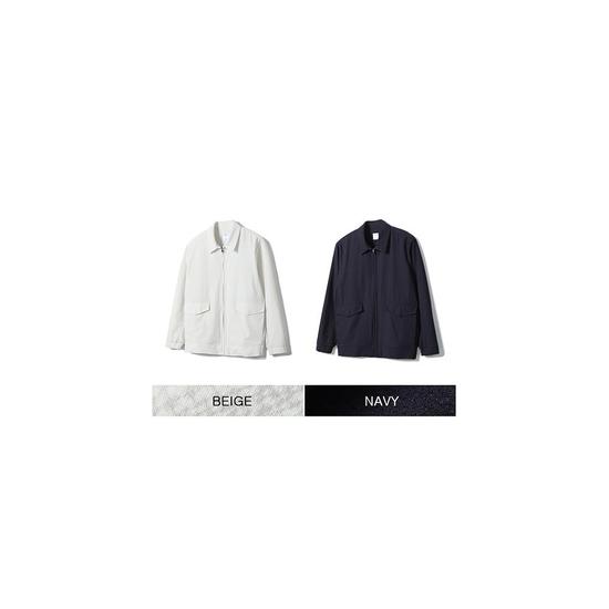 Seersucker Blouson Jacket Navy