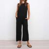 BITCED Women's Fashion Casual Sleeveless O-Neck Pants Suits