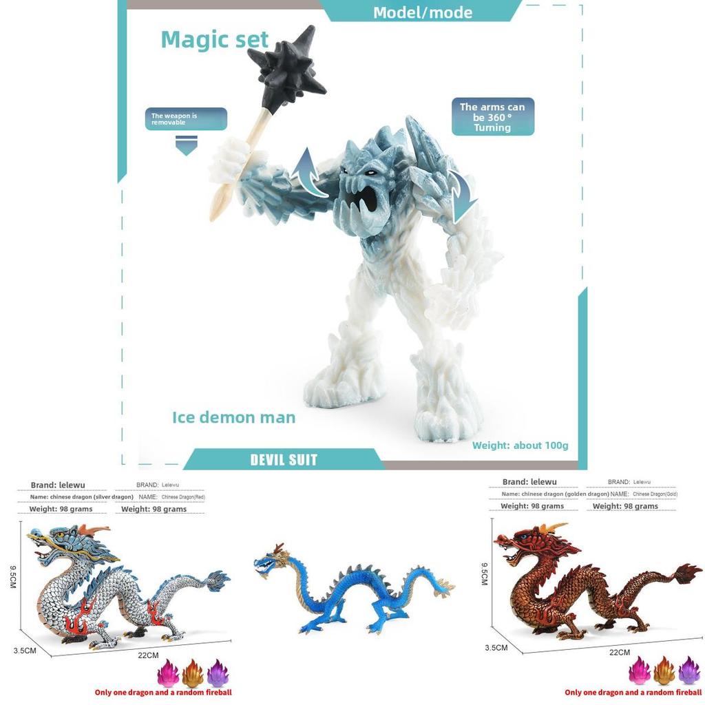 Creature Mitologiche Fantasy Polpo Mostro Ombra Lupo Set di Modelli in Pvc Con Figure Statiche Per Collezionisti e Decorazioni