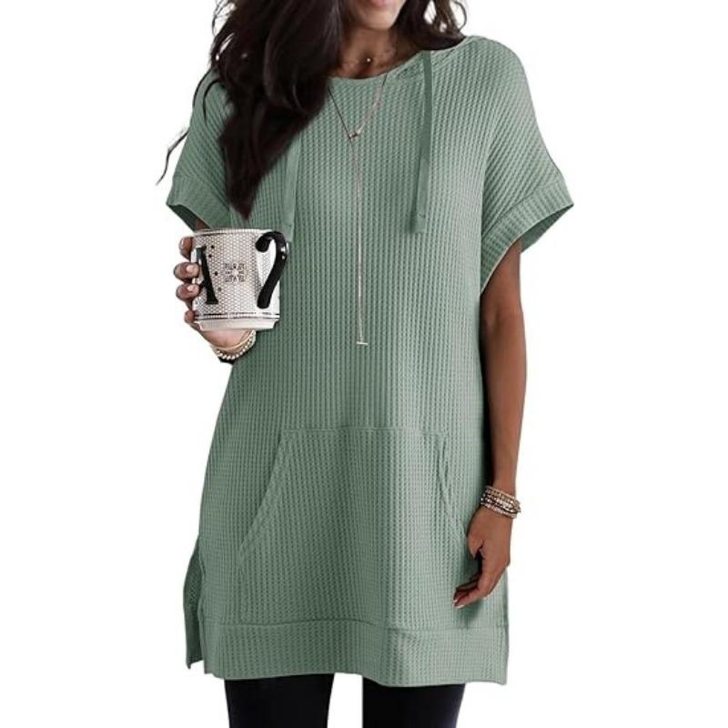 

YYFS женские модные повседневные однотонные принты осенне-зимние свитера с короткими рукавами и круглым вырезом XXL