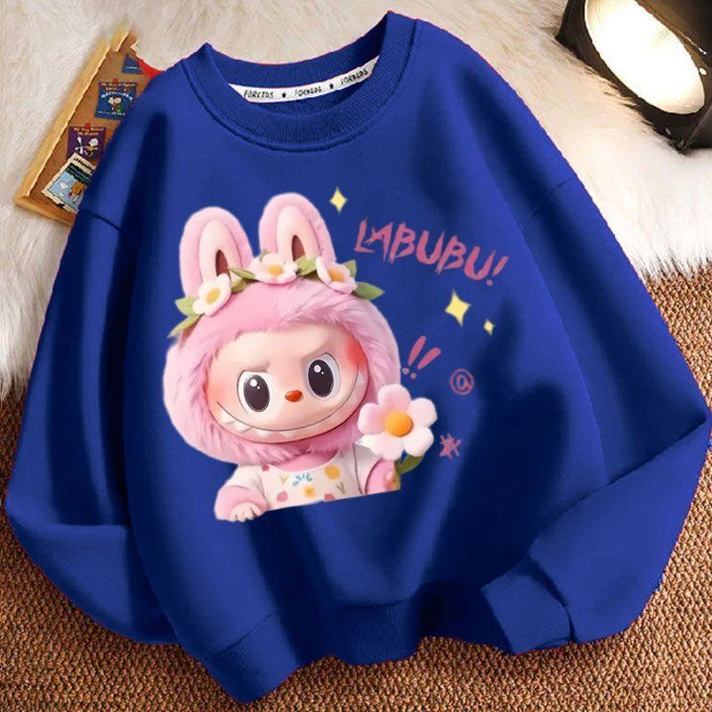 Loose Round-neck Hoodies for Children, Fashionable Long-sleeved and Cute Round-neck Hoodies for Boys and Girls In Spring, Autumn and Winter